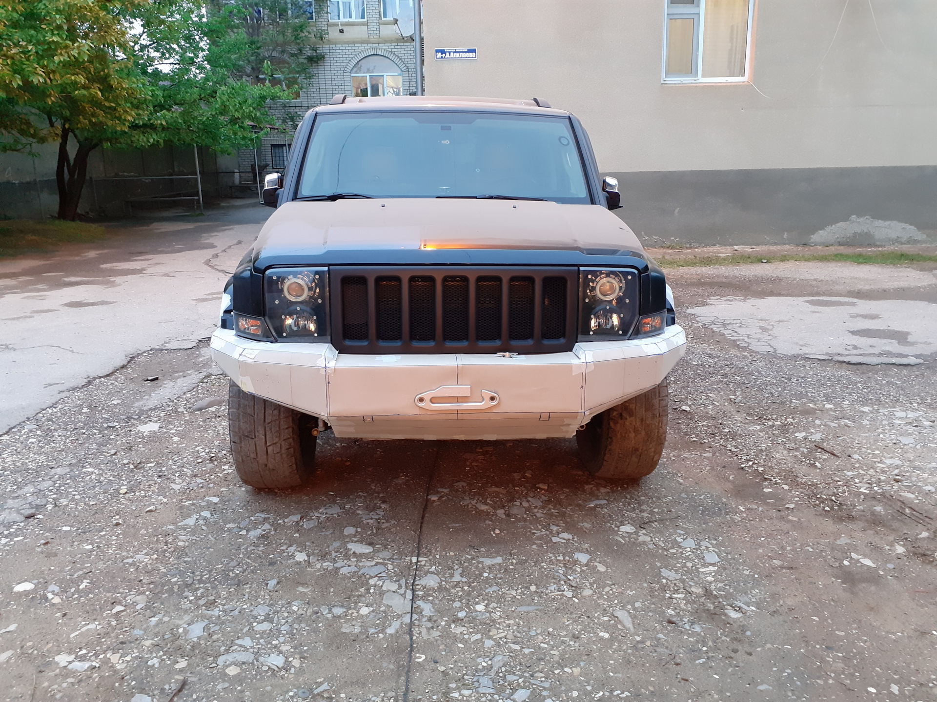 Передний силовой бампер. Часть 1. - Jeep Commander (XK), 5,7 л, 2006 года своими