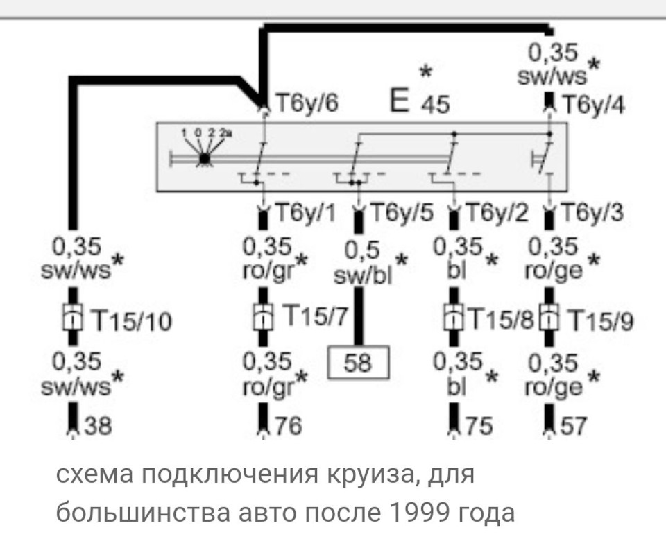 Как включить круиз контроль ауди а4 б5