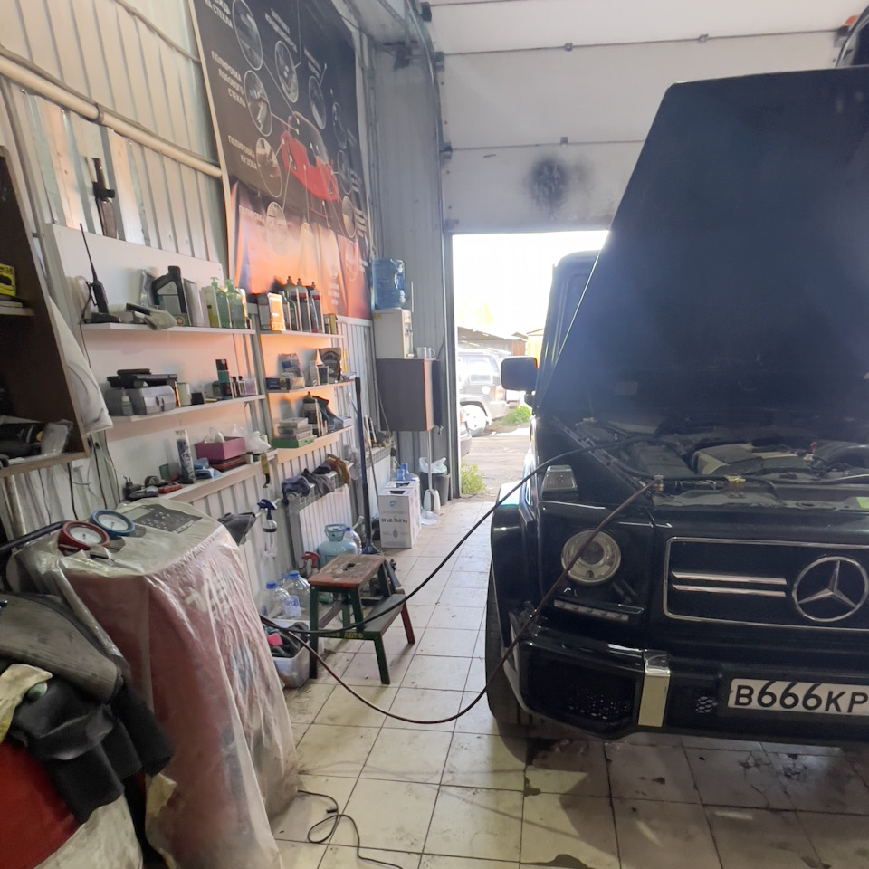 Компрессор кондиционера — Mercedes-Benz G-Class (W463 1G), 3,2 л, 1997 ...