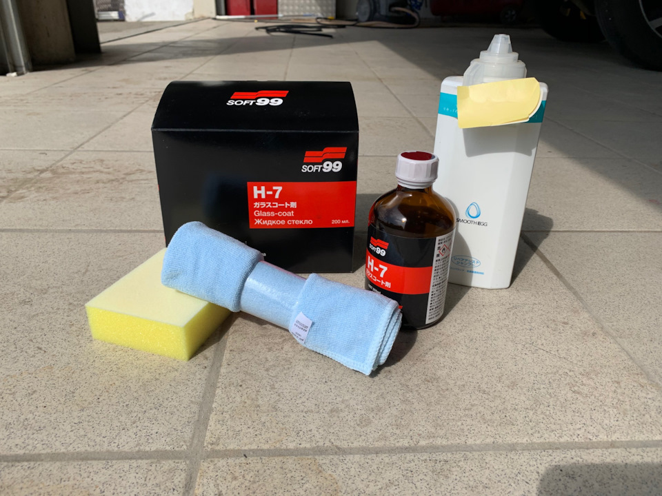 Нанесение жидкого стекла Soft99 Н-7 — Nissan Murano III, 3,5 л, 2019 ...