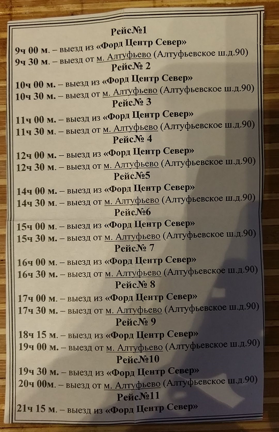 Расписание маршрутки VW Центр Север — Алтуфьево — DRIVE2