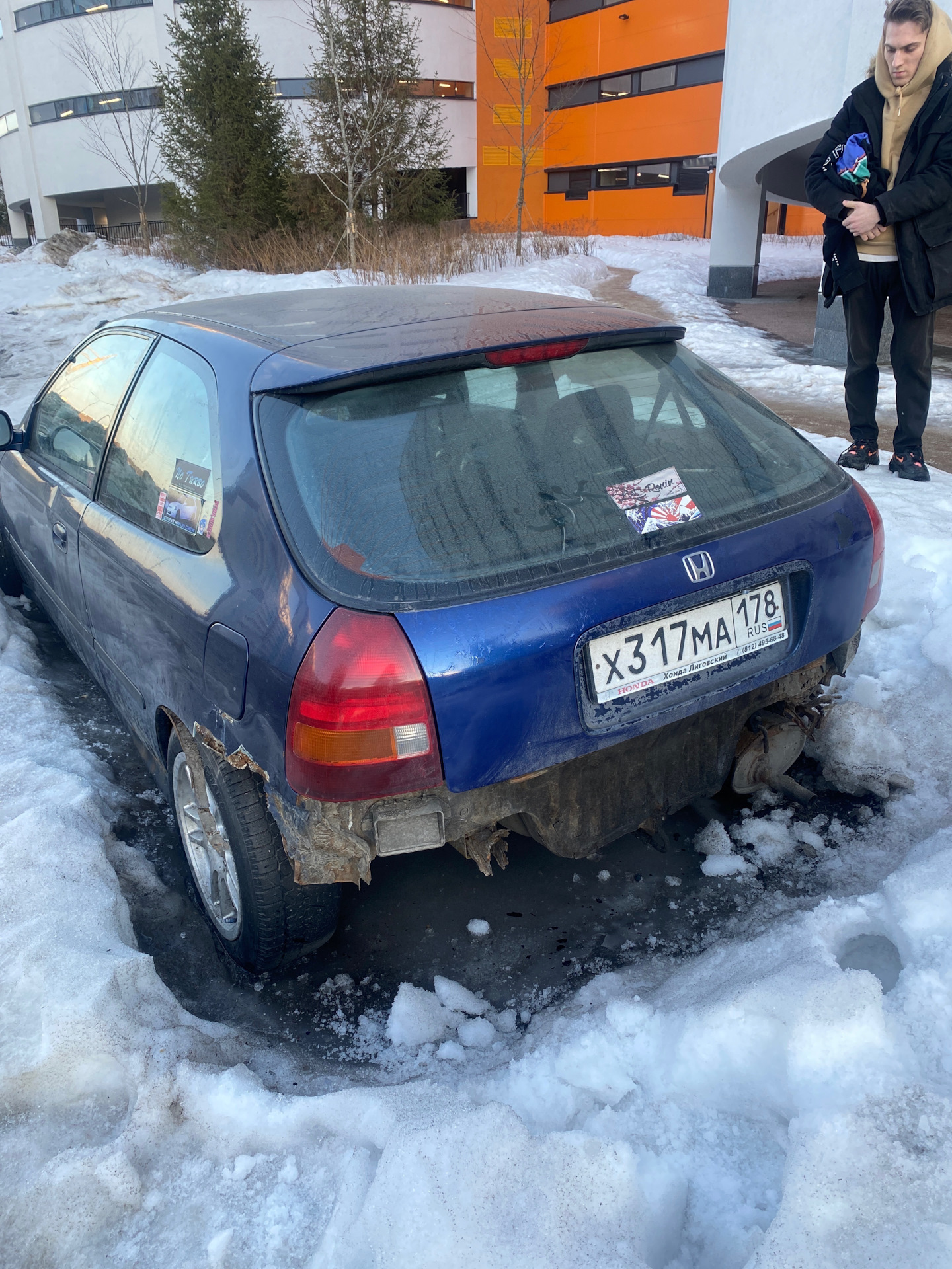 Тру стори про украденный бампер — Honda Civic (6G), 1,4 л, 1999 года |  другое | DRIVE2