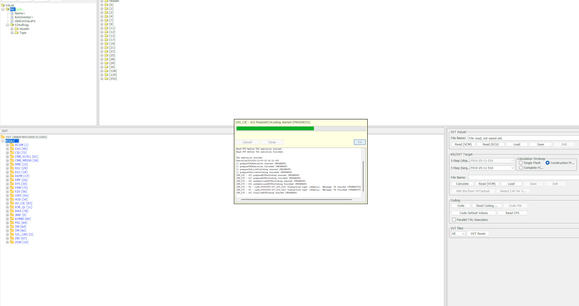 В процессе кодировки — BMW 5 series (F10)