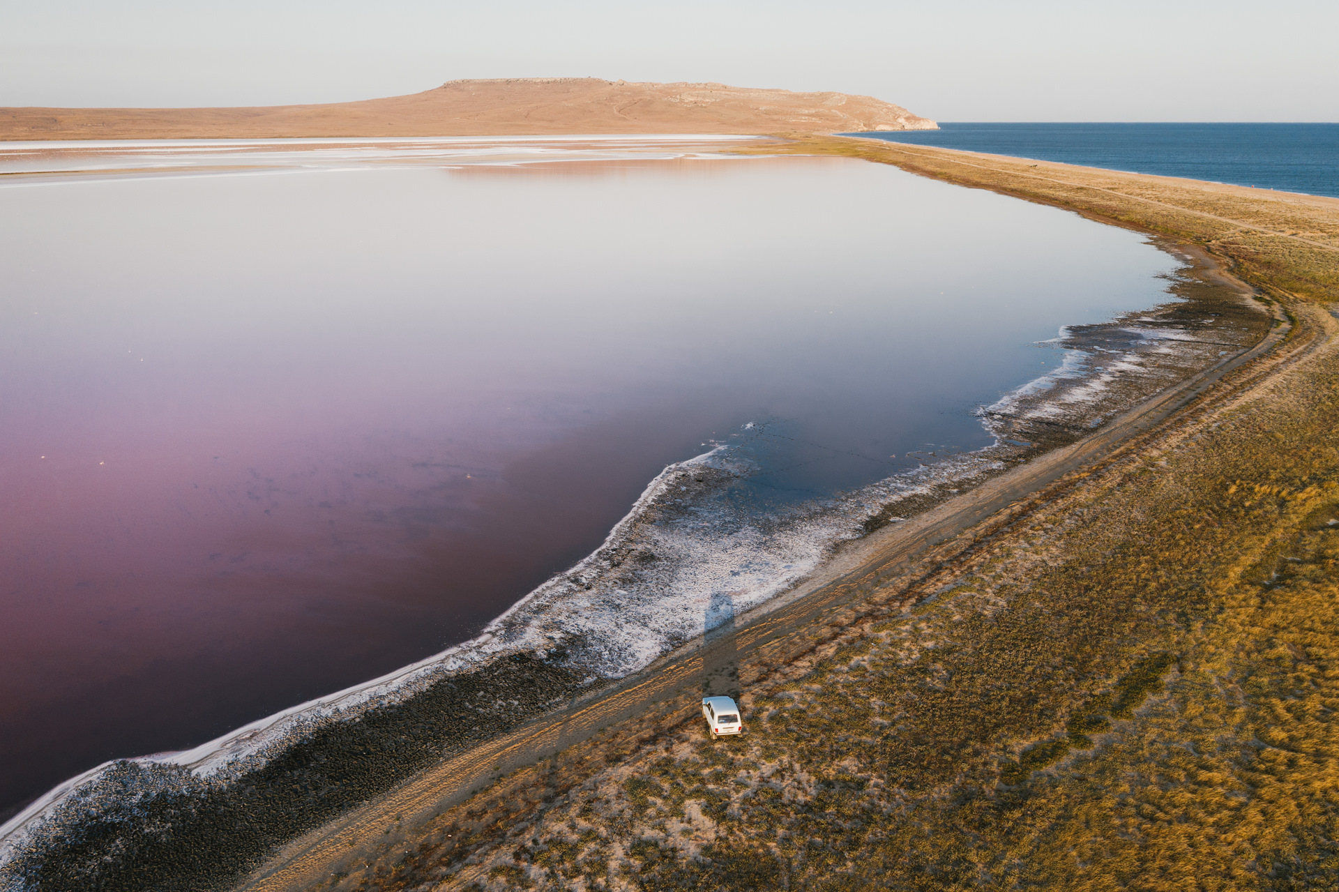 Краснокаменское озеро обмелело Крым