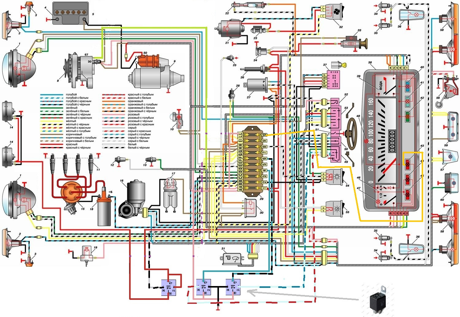 Схема электропроводки ваз. ВАЗ 21011 схема поворотников. Реле фар ВАЗ 21013. Электросхема ВАЗ 2101. Схема ВАЗ 21011 электрическая.