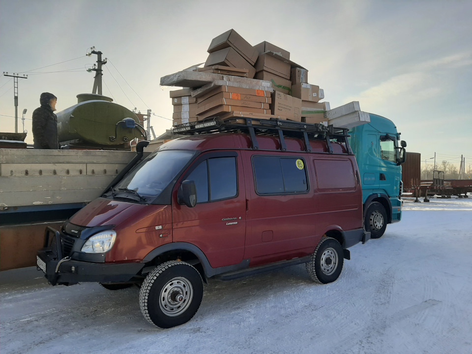 200. Эксплуатация багажника — супер погрузка. — ГАЗ Соболь 4х4, 2,7 л ...