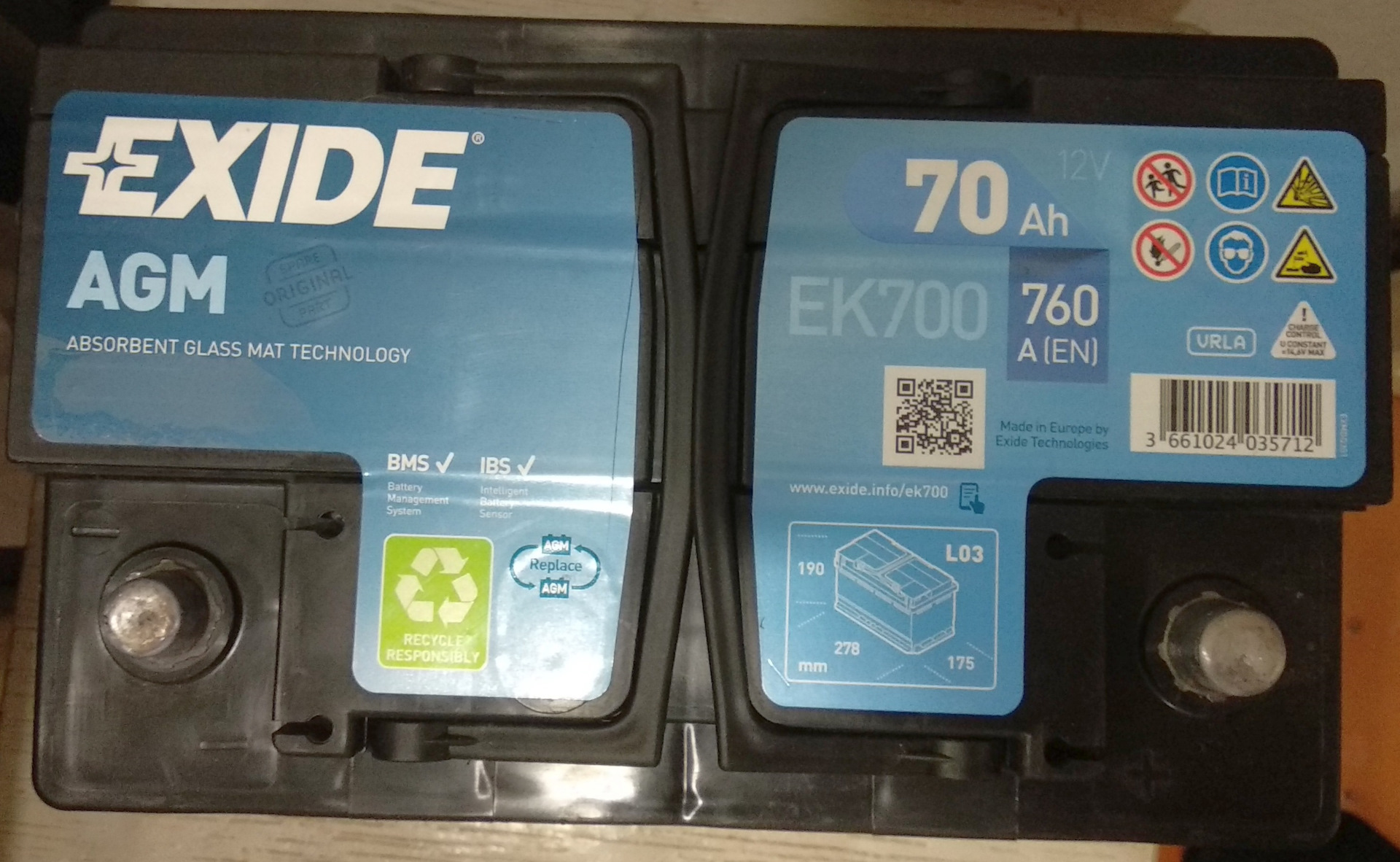 Ek700. Size Exide ek700 drawing.