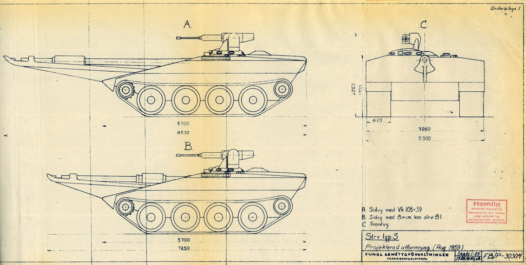 Strv 103 чертеж