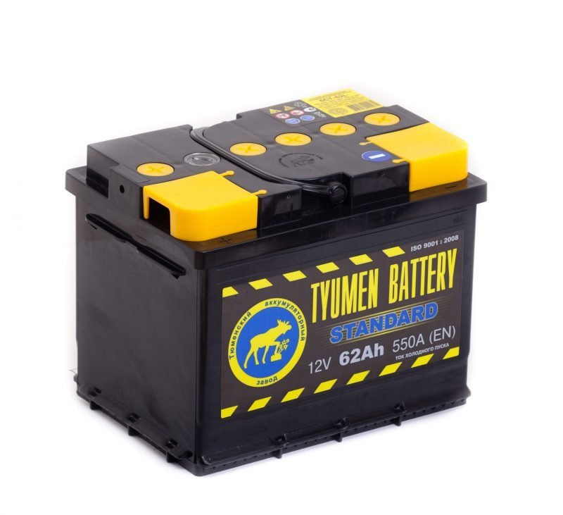 Замена заводского АКБ на АКБ TYUMEN BATTERY 6СТ-62АПЗ г.Тюмень Лось ...
