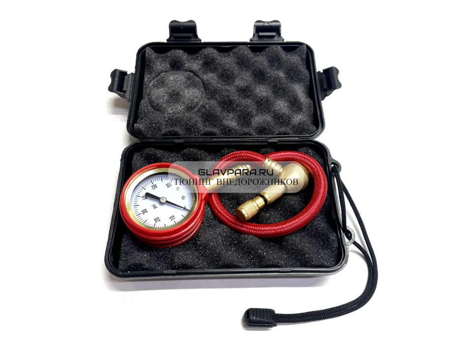 Манометр шинный с дефлятором GC-05 (0-4 атм.) пластиковый кейс ...