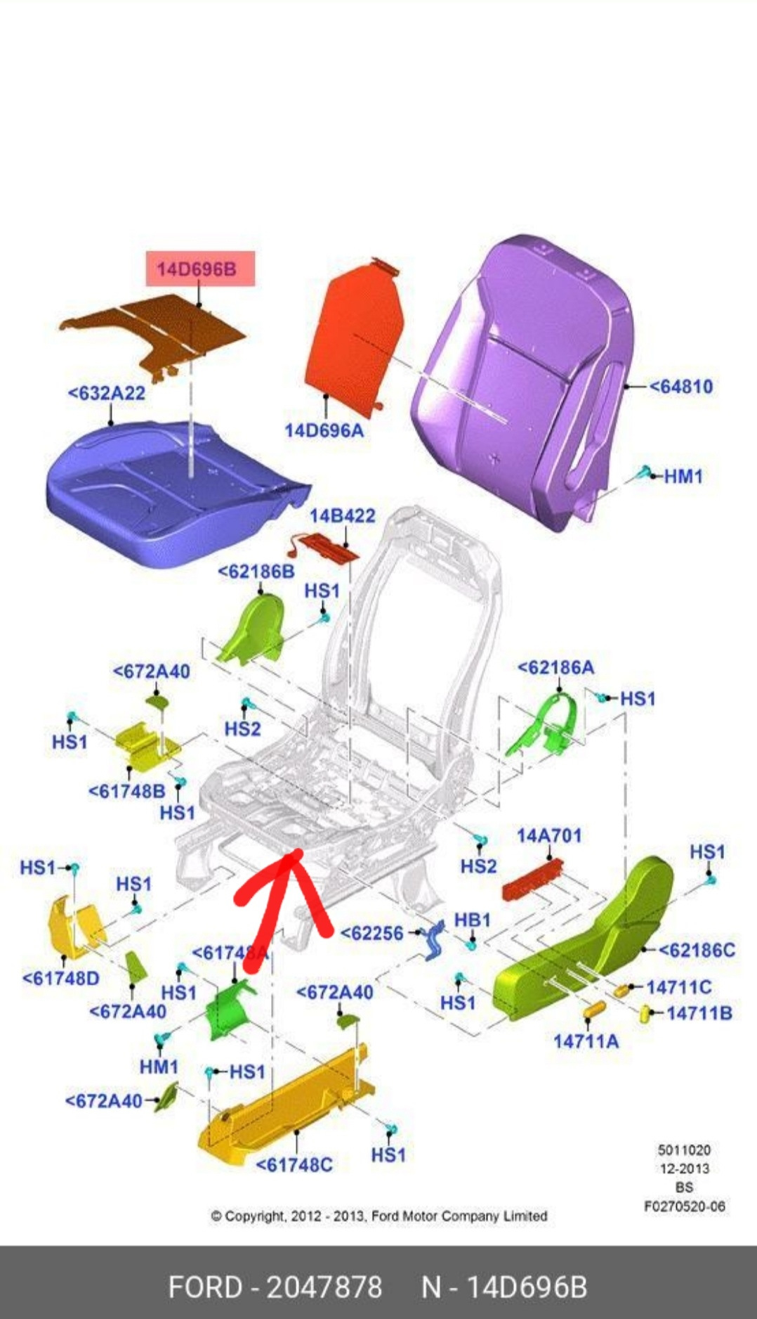 1946569 Ford Подушка Сиденья Купить В Спб