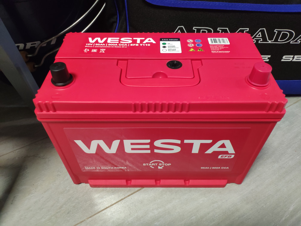 Аккумулятор WESTA Korea EFB T110R 95 Ач 900 А обратная полярность — KIA ...