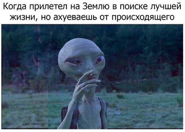 Новый мем с инопланетянином