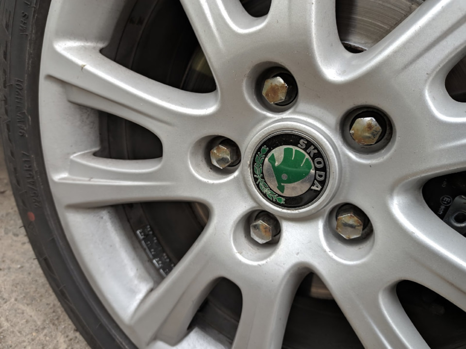 #14 — Декоративные колпачки колесных болтов. — Skoda Octavia A5 Mk2, 1 ...