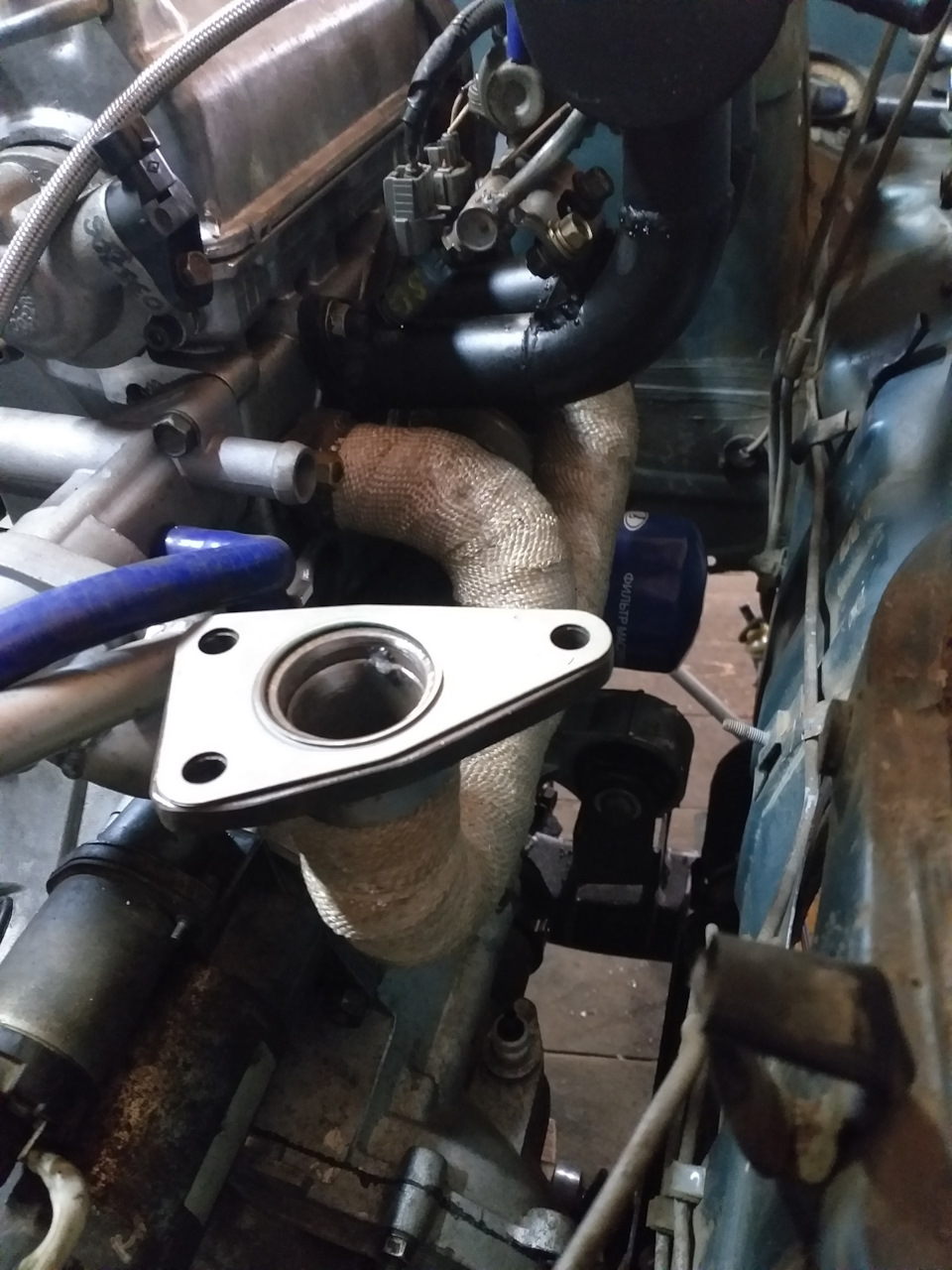 Обмотка турбоколлектора термолентой Ока Турбо — Lada 11113 Ока, 0,7 л ...