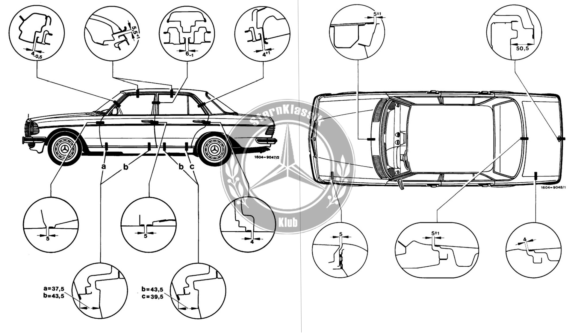 Схема кузова w124