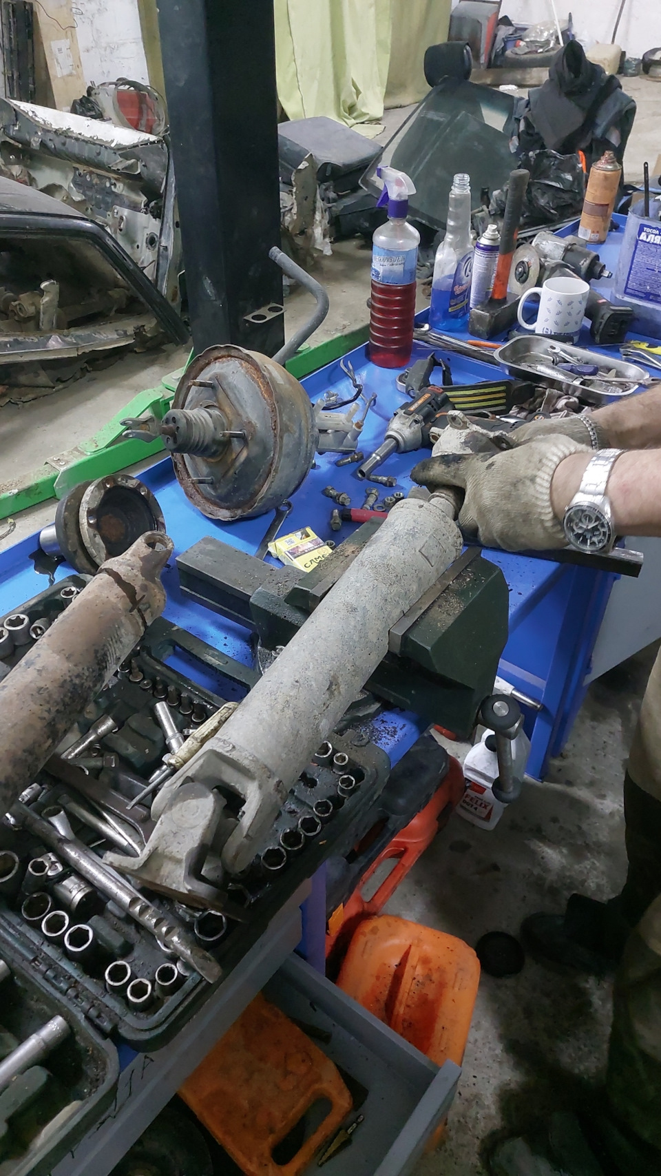 Замена шруса на кардане. — Mitsubishi Pajero (2G), 2,8 л, 1992 года ...