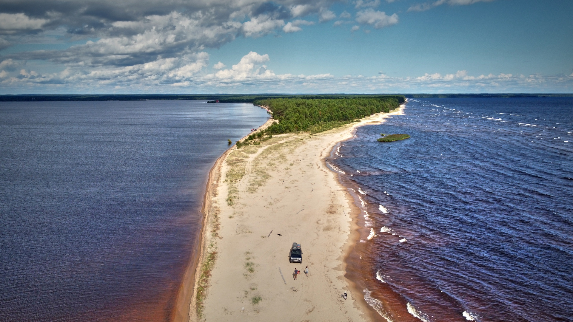 коса в море