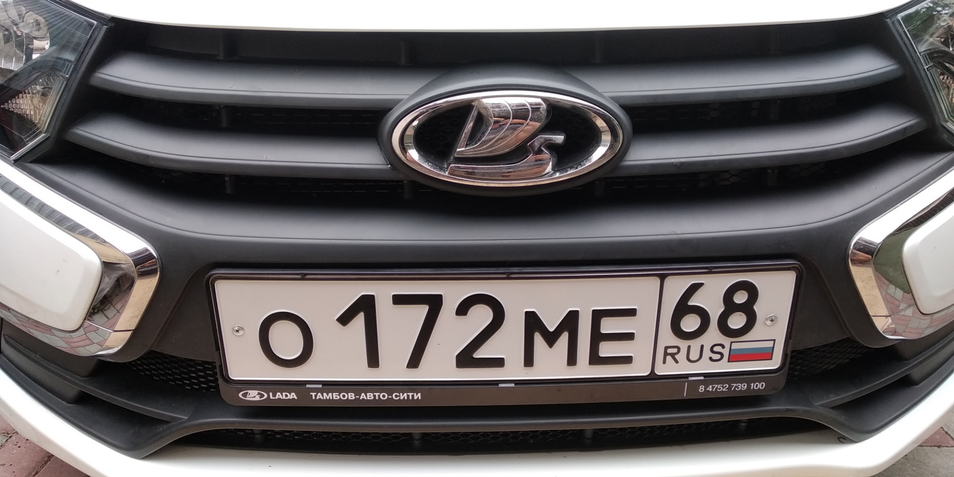 Установка сетки в бампер — Lada Гранта Лифтбек (2-е поколение), 1,6 л ...