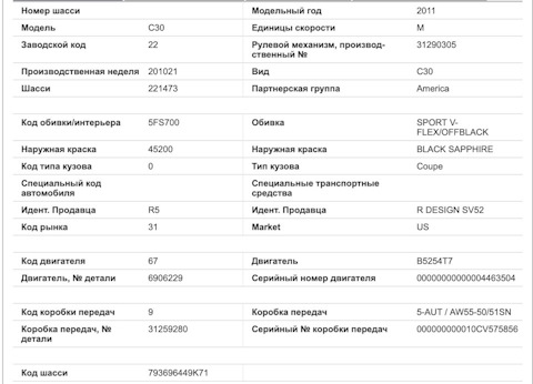 2 Informaciya Po Moej C30 T5 Volvo C30 2 5 L 2011 Goda Na Drive2