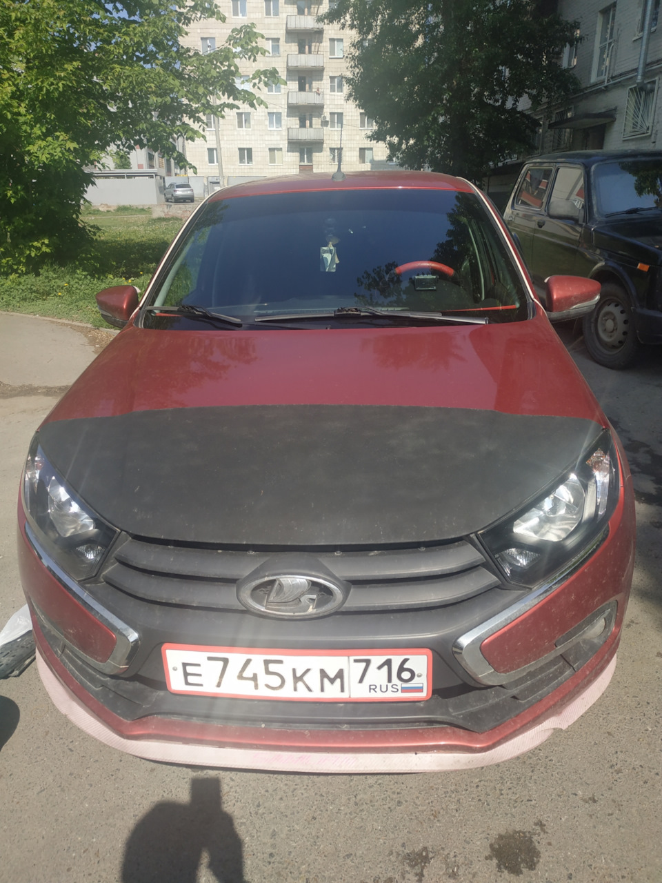 Губа бампера универсальная — Lada Гранта Лифтбек (2G), 1,6 л, 2020 года ...