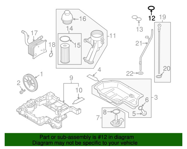 N90959701 Кольцо уплотнительное (22х3,55) / VAG | Запчасти на DRIVE2