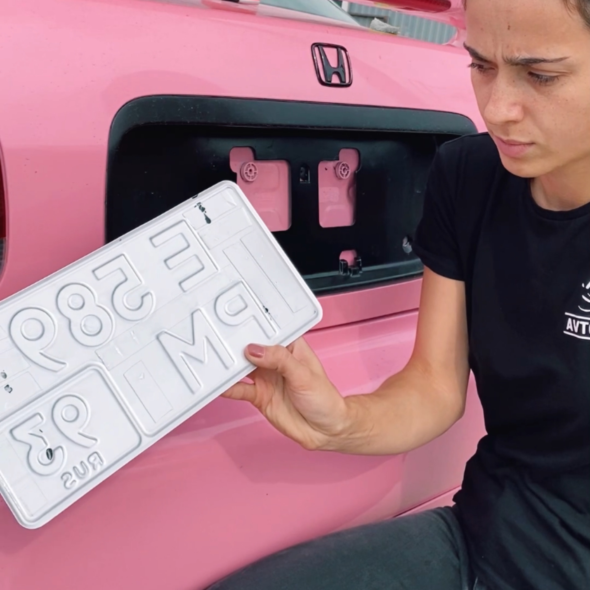 Госномер на 3м скотче — Honda Civic Ferio (6G), 1,3 л, 1998 года ...