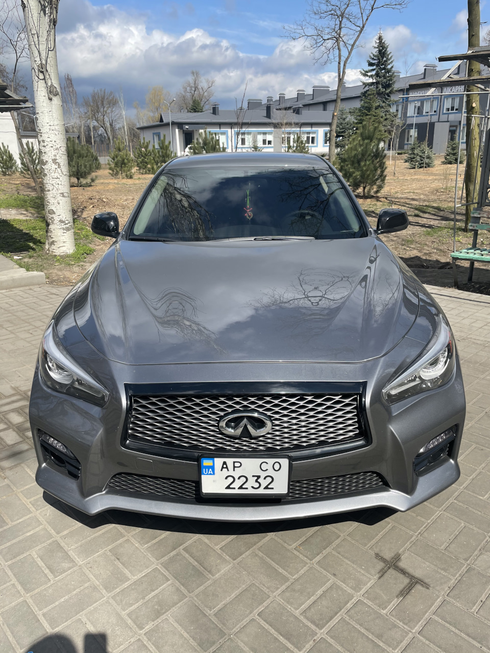 Поклейка антигравийной пленки — Infiniti q50, 3,7 л, 2015 года | аксессуары  | DRIVE2