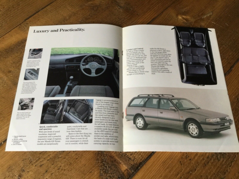 Брошюры 626 kombi/capella cargo. — Mazda 626 III (GD), 2 л, 1990