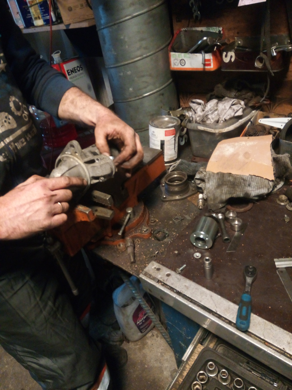 Замена втягивающего стартера. — Subaru Forester (SF), 2 л, 1999 года ...