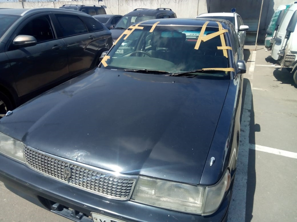 Переклейка лобового стекла GX81 Sedan — Toyota Mark II (80), 2 л, 1992 ...