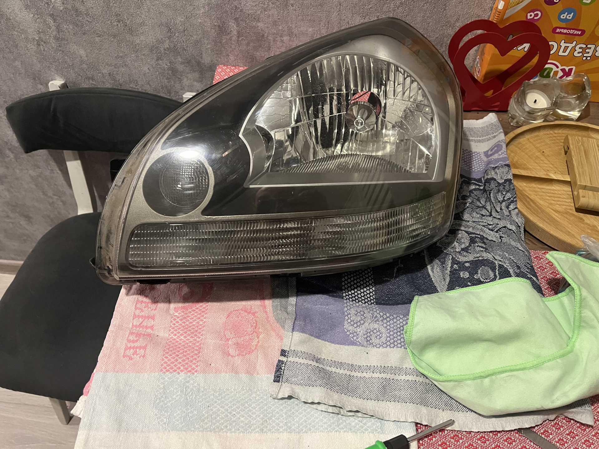 Замена фар на оригинальные — Hyundai Tucson (JM), 2 л, 2005 года ...