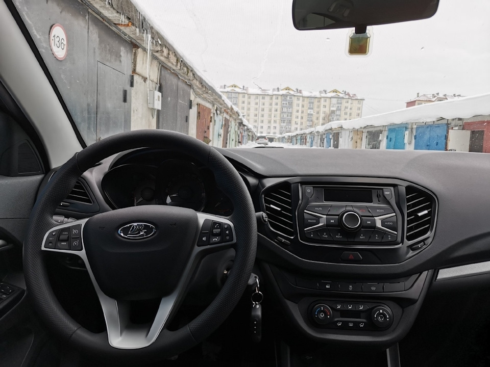 Собственно с кнопочный магнитолой — Lada Vesta (1G)