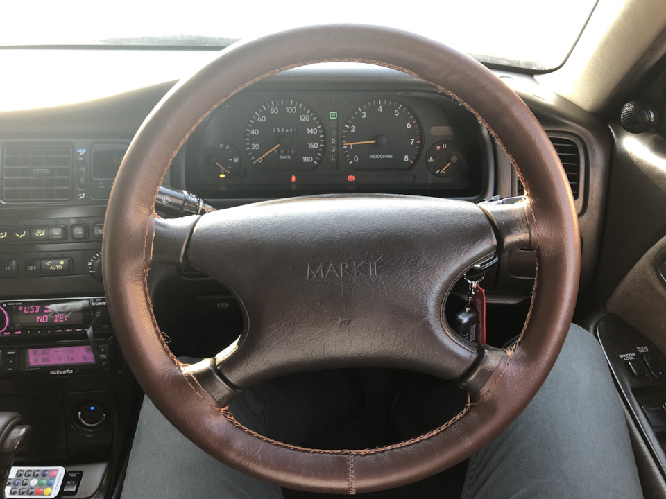 Как снимать руль jzx 100 Бюджетная перетяжка руля - Toyota Mark II (90), 2 л, 1993 года аксессуары DRIVE2