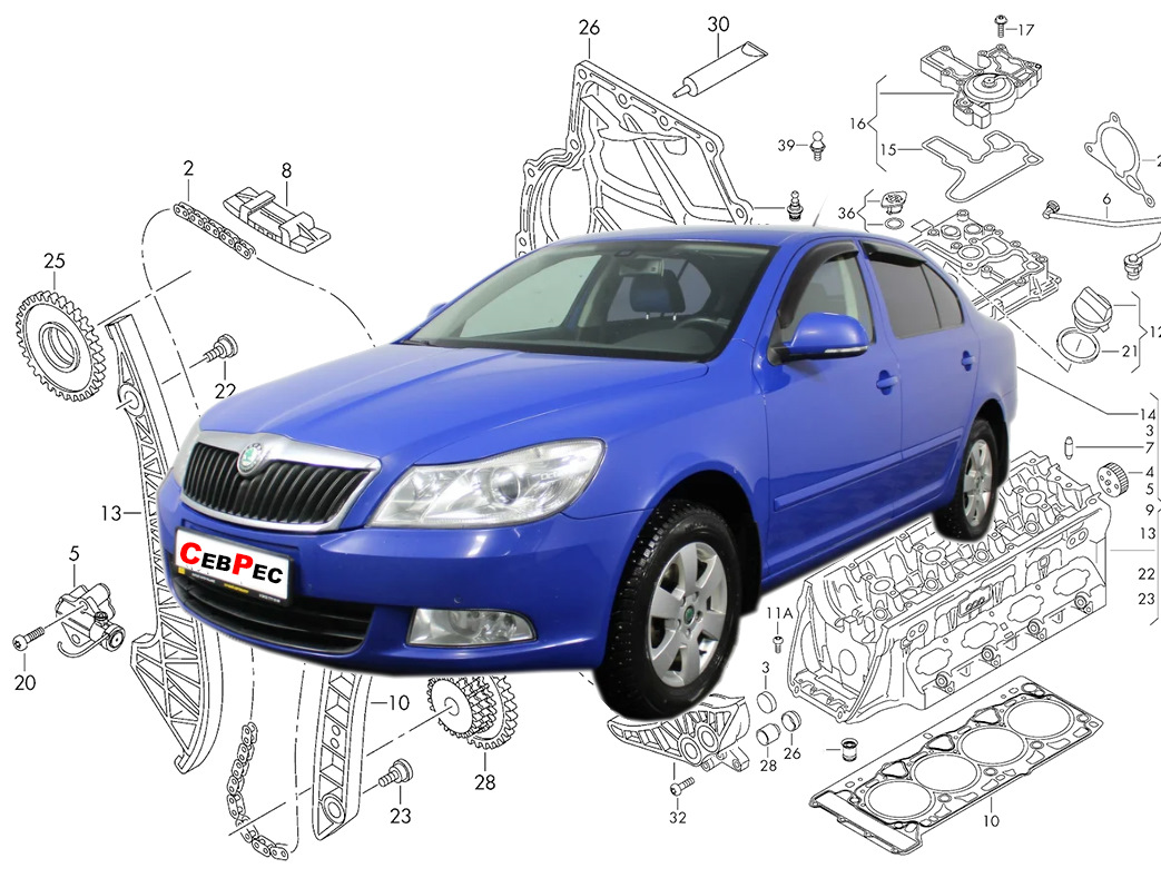 Ремонт двигателя автомобиля Skoda Octavia | Модификация: A5 | Годы выпуска:  2004-2013 | 2 поколение — СевРес на DRIVE2