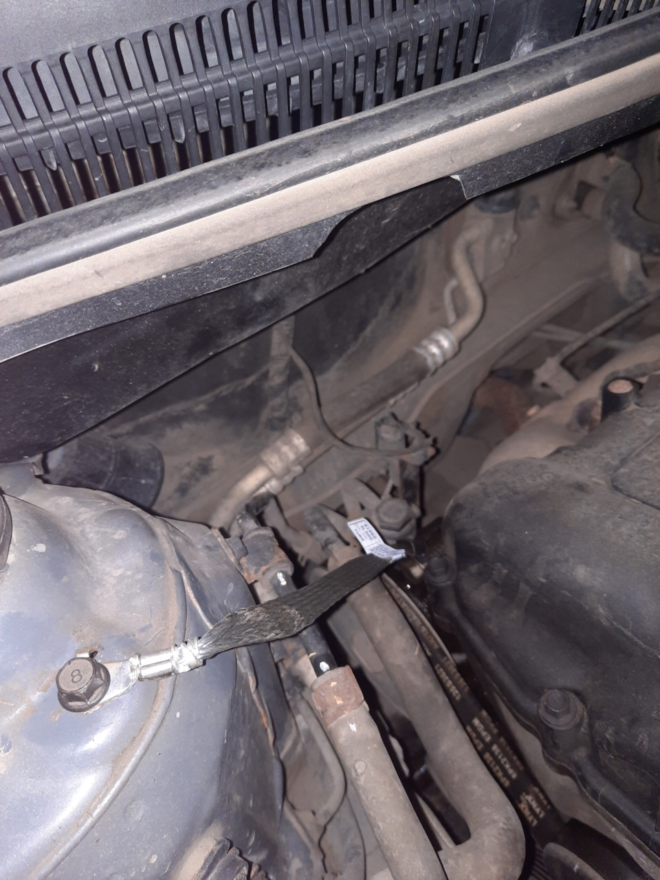 Замена провода массы с двигателя на кузов — KIA Rio (3G), 1,6 л, 2012 ...