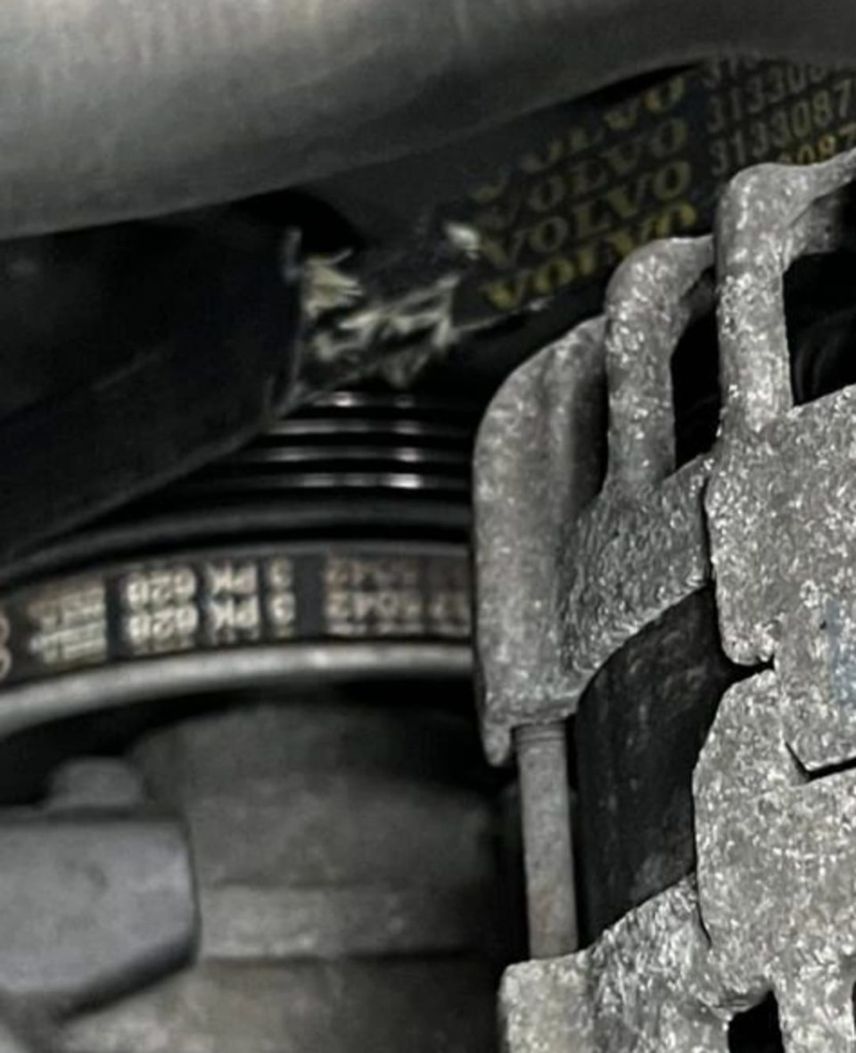 Обрыв ремня генератора и последствия на ВОЛЬВО XC60;ХС70 2,0d и 2,4d ...