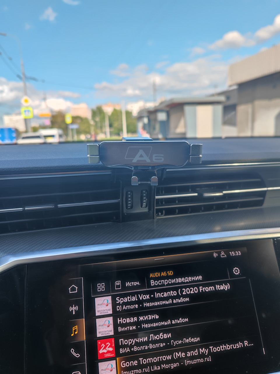 Беспроводная зарядка-держатель Mi Wireless Car Charger 20w. Колхоз  крепления в AUDI A6 C8. 3D принтер нам в помощь! =) — Audi A6 (C8), 2 л,  2019 года | аксессуары | DRIVE2