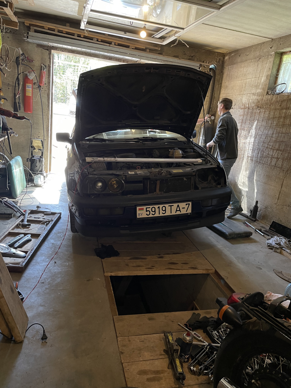 Желтая пленка на фары — Volkswagen Golf Mk3, 1,8 л, 1992 года | другое ...