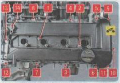 схема протяжки клапанной крышки шевроле лачетти 1 4