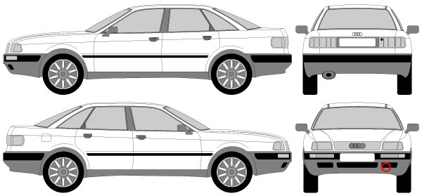 Рисунок ауди 100 с4