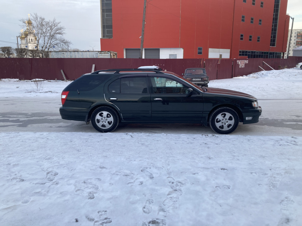 Минимальная штатная размерность, но на топ резине. Проездив зиму я ещё раз убедился, что на шинах не стоит экономить и Мишки стоят своих денег. — Nissan Cefiro Wagon