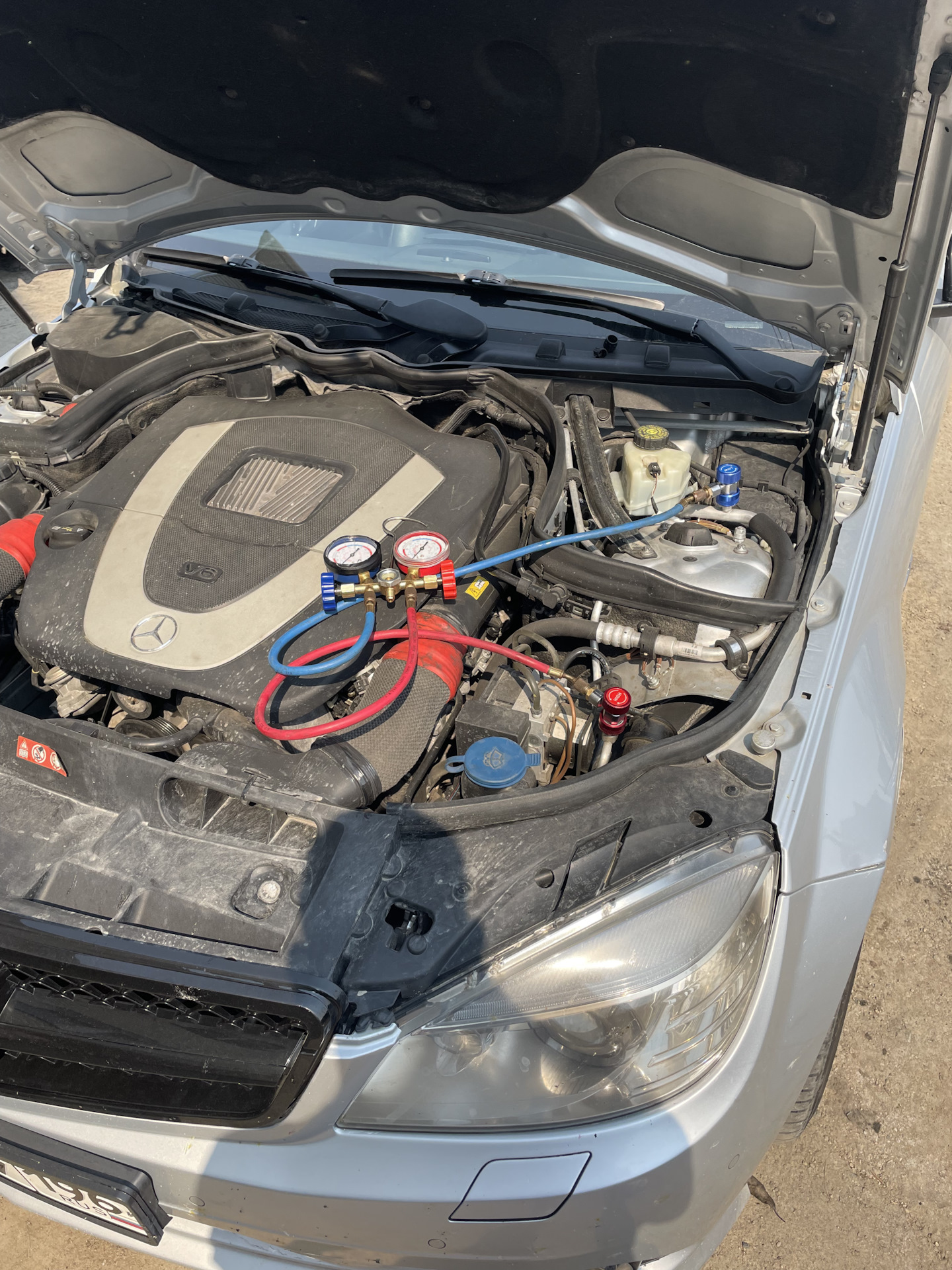 Заправка фреона в кондиционер — Mercedes-Benz C-Class (W204), 2,5 л ...