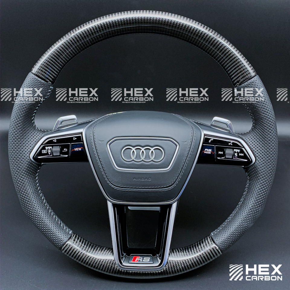 Карбоновый руль на Audi RS6 2021 — HEXCarbon на DRIVE2