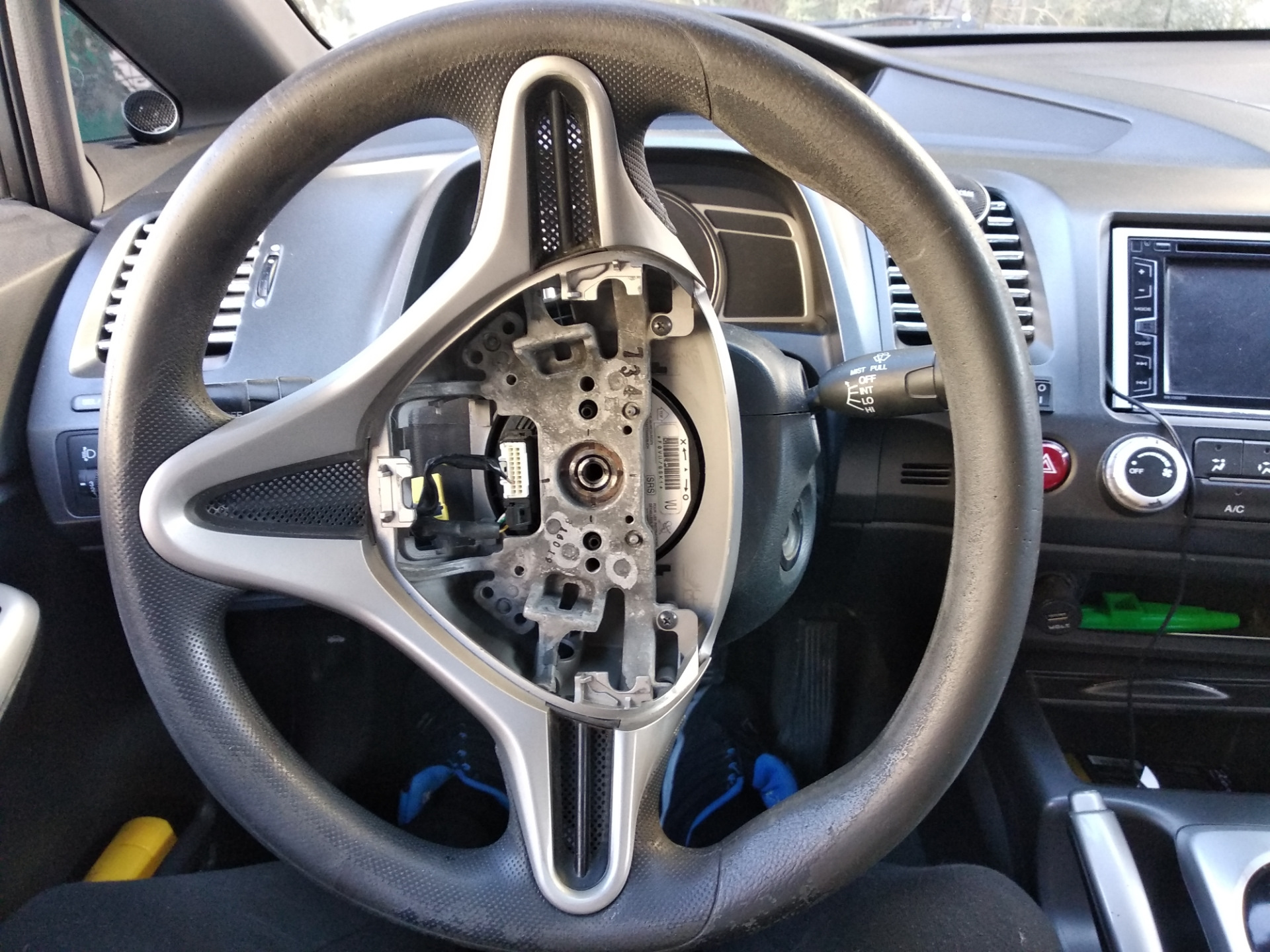 Кожа рулит)) — Honda Civic 4D (8G), 1,8 л, 2008 года | аксессуары | DRIVE2