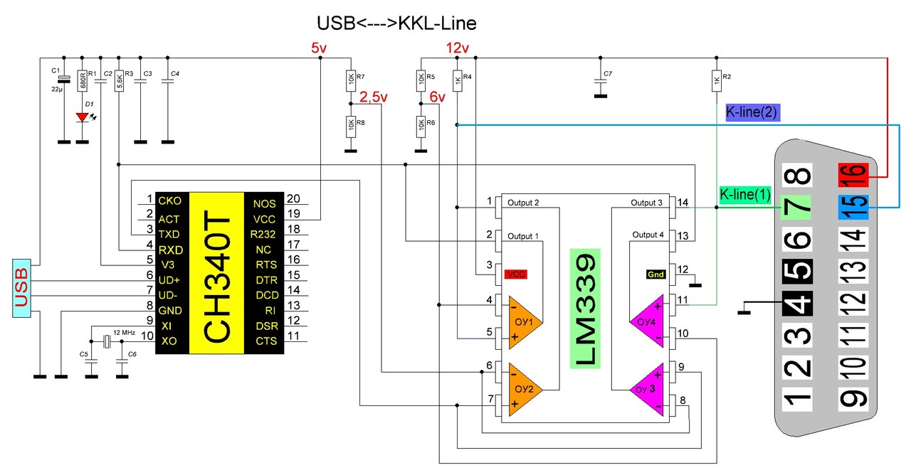 Адаптер KKL VAG COM 409.1 на чипе FTDI  - TehDocWiki