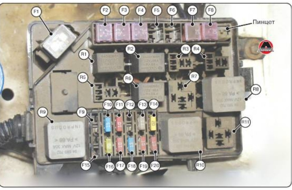 Схема блока предохранителей под капотом шевроле ланос