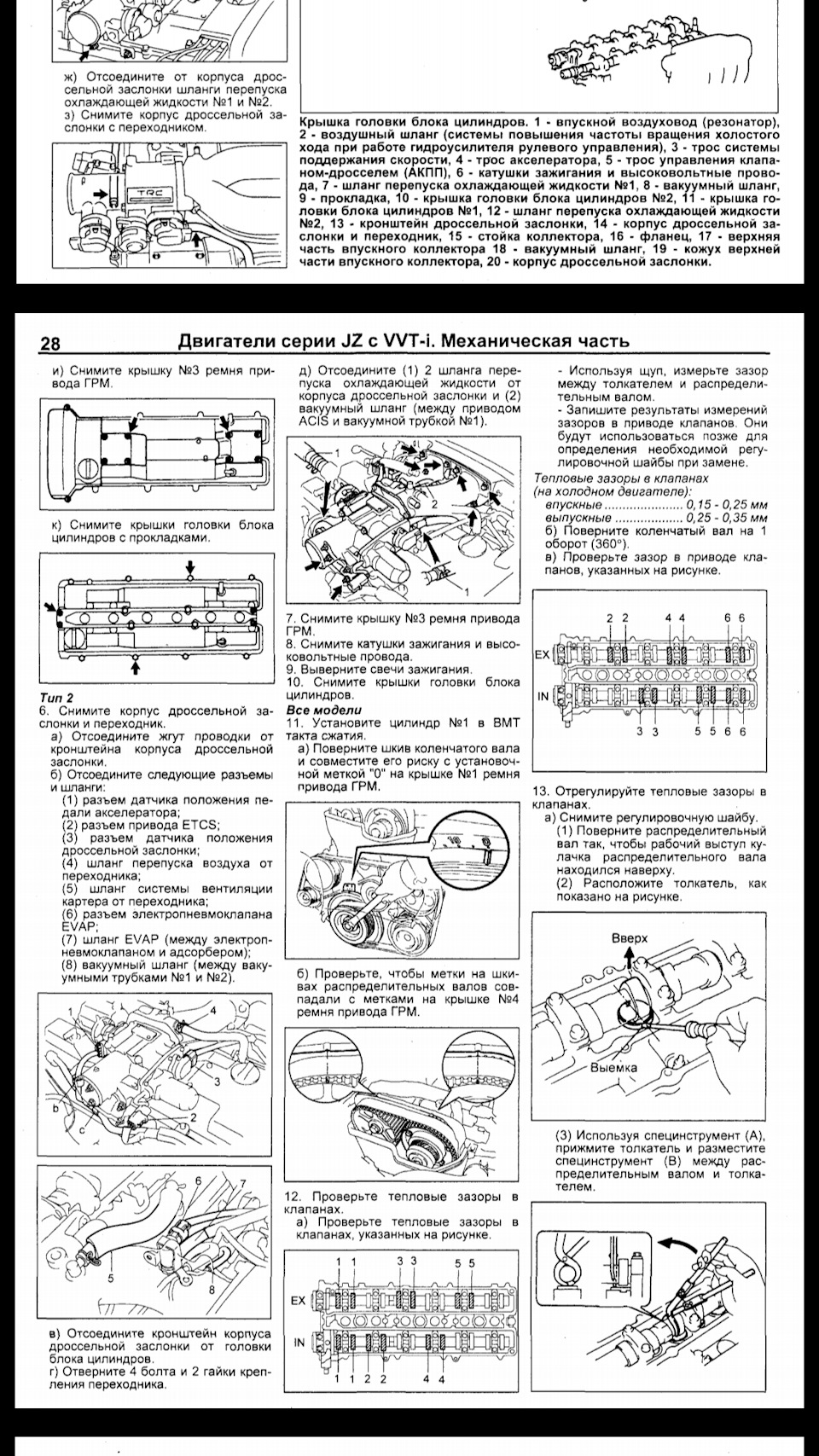 Схема вакуумных трубок 1jz ge трамблерный