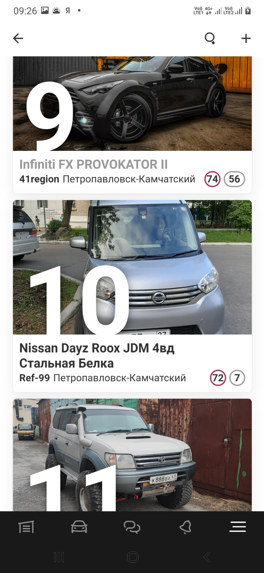 Попадание семейных машин в топ 26 города святых Петра и Павла! — Toyota  Roomy, 1 л, 2019 года | рейтинг и продвижение | DRIVE2