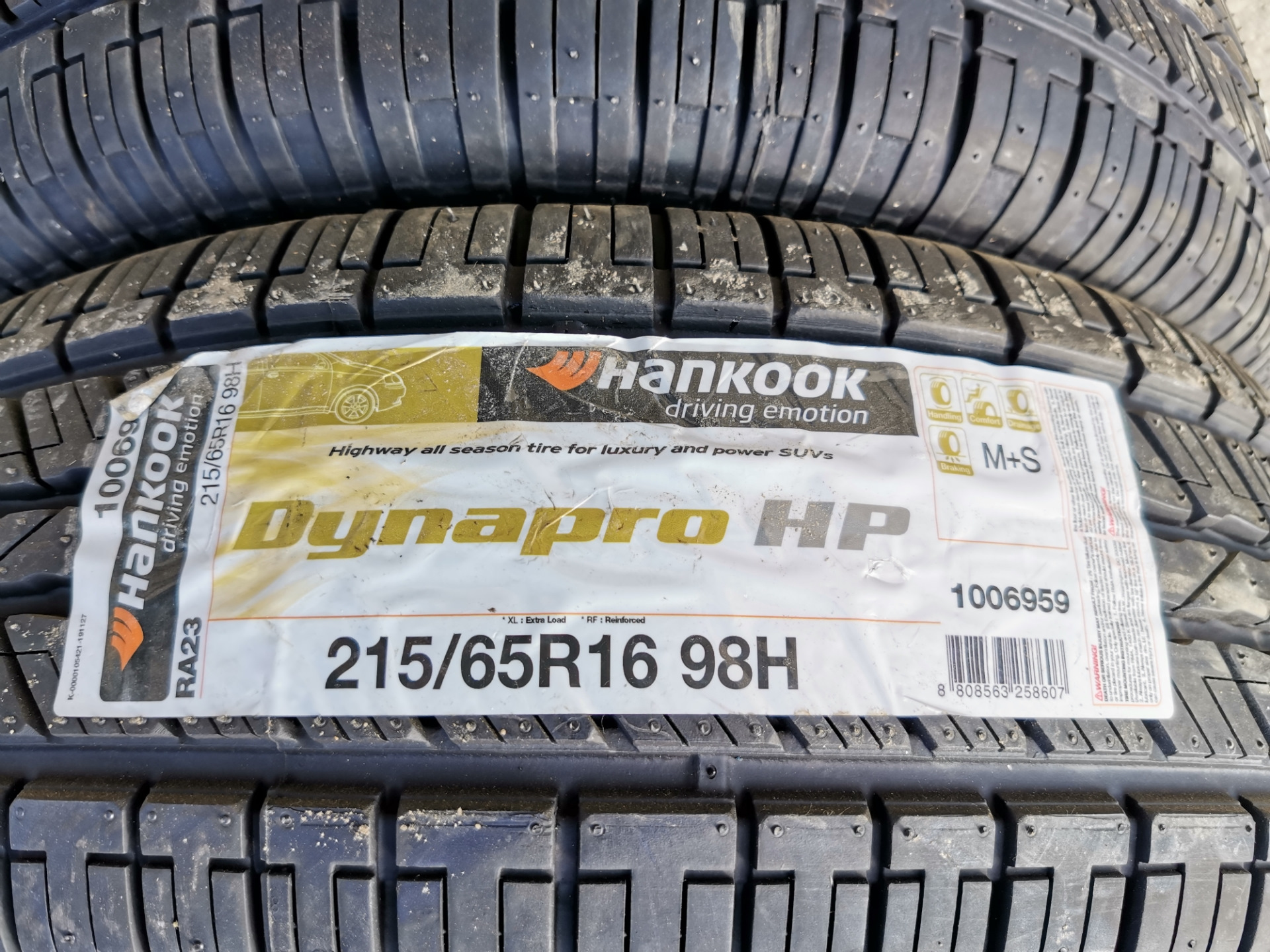 215 65 16. 215/65 R16 Hankook Dynapro HP ra23 б/к 98h, 1006959.